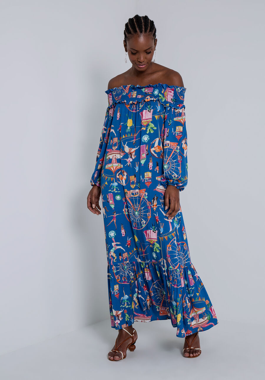 Fun Fair Off The Shoulder Dress