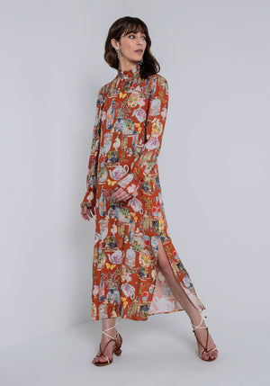 Teapot Dress with high neck