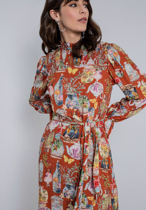 Teapot Dress with high neck