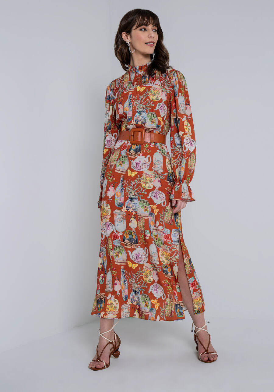 Teapot Dress with high neck