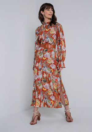 Teapot Dress with high neck