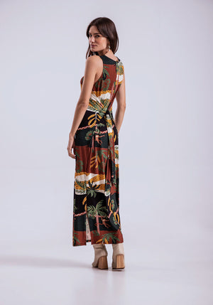 Printed Midi Dress - Jungle